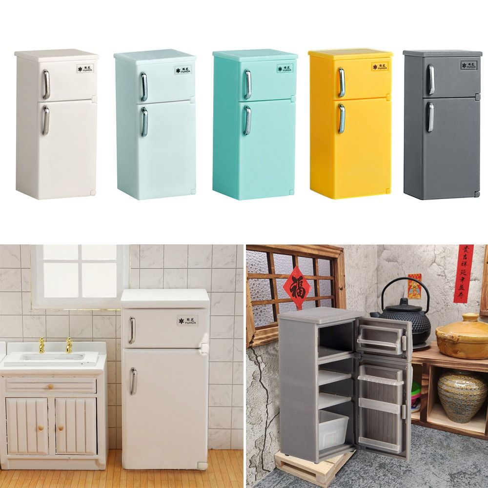 Kitchen Appliances List - Миниатюрный пластиковый холодильник, модель 1:24, многоцветный