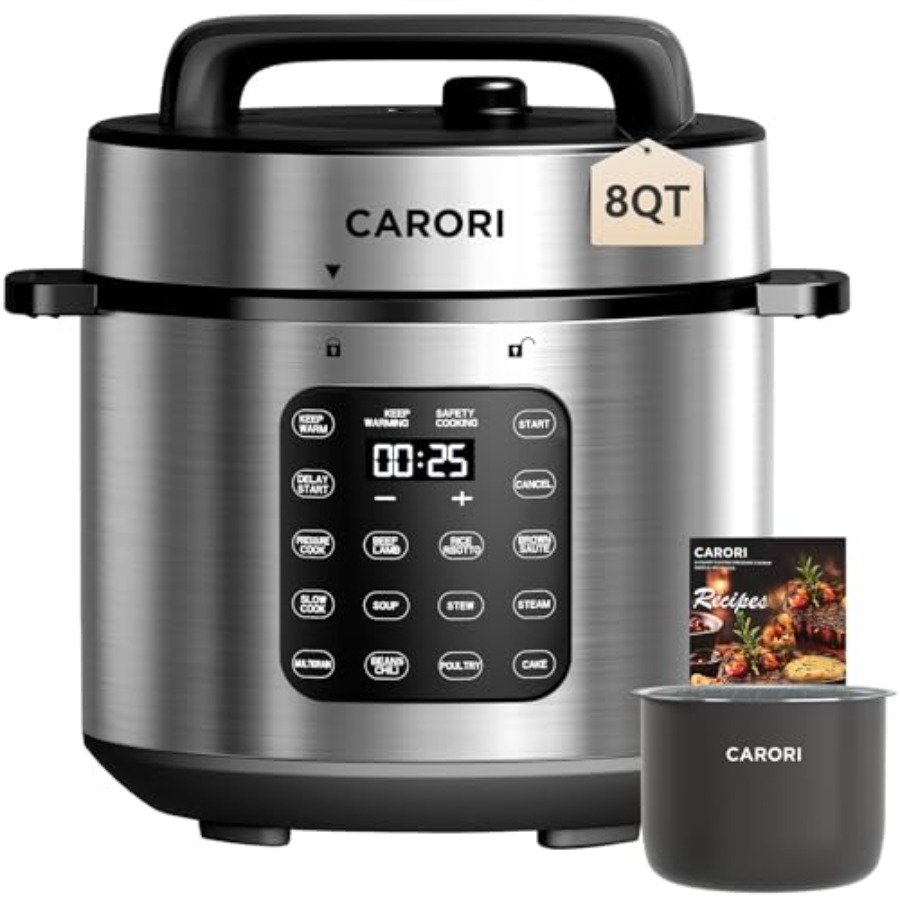 Instant Pot Pressure Cooker - Мультиварка-скороварка электрическая 9-в-1, 1000 Вт, с