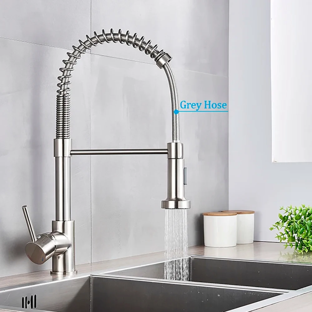 Kitchen Appliances White - Пружинный матовый никель, кухонный смеситель, монтируемый