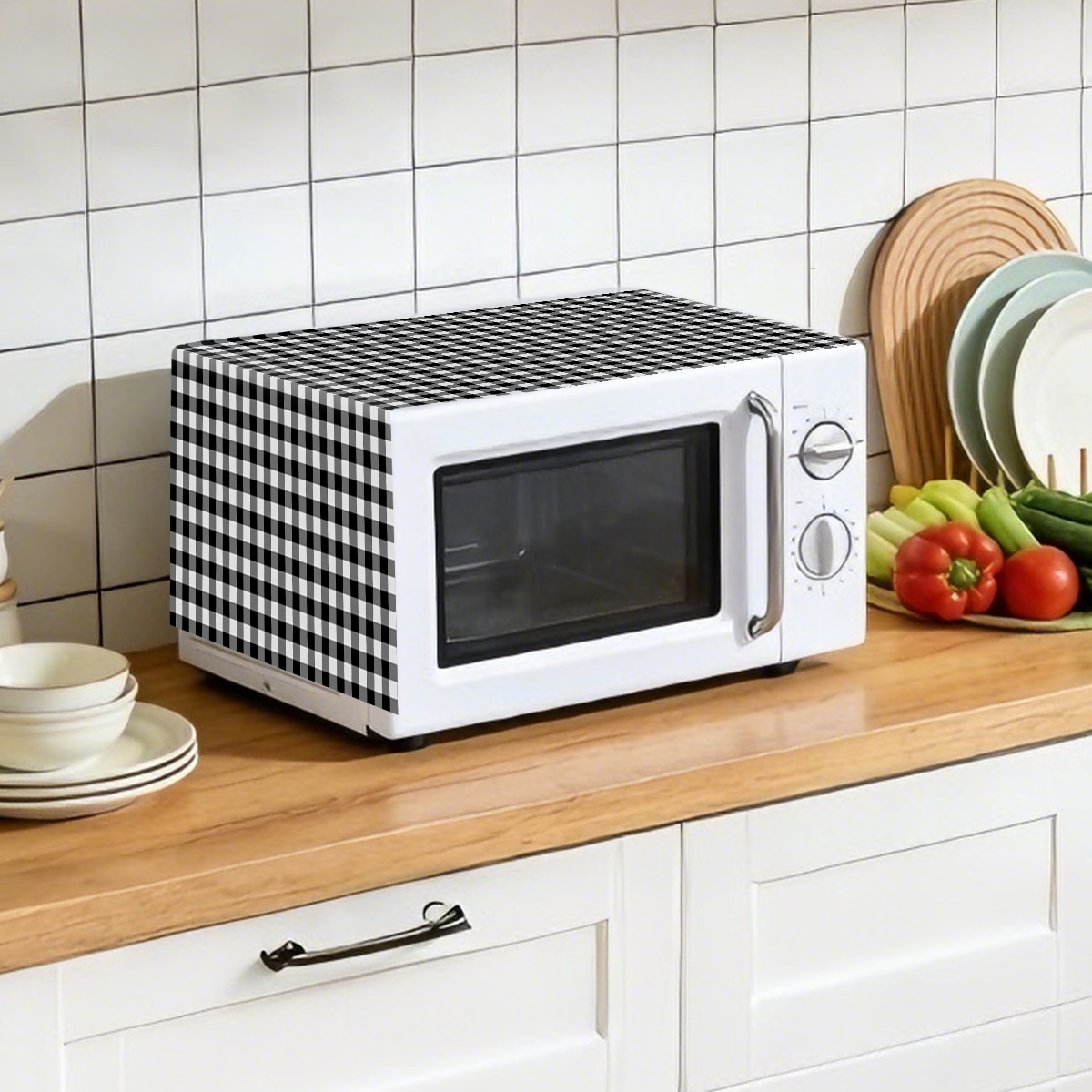 Черно-белый клетчатый чехол дл – обзор и цена Kitchen Appliances White
